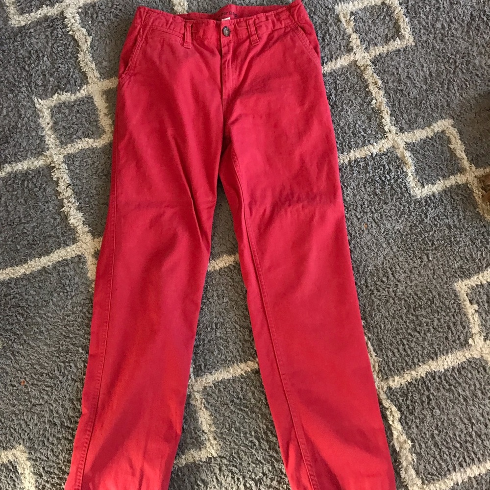 Lands End Red Pants Size 14